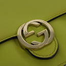 GUCCI Shoulder Wallet Leather Yellow Gold 369664 Auth bs29351-9