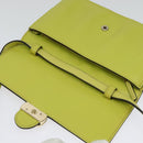 GUCCI Shoulder Wallet Leather Yellow Gold 369664 Auth bs29351-10