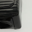 CHANEL Mademoiselle Chain Bag Patent leather Black Silver CC Auth bs29353-10