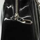 CHANEL Mademoiselle Chain Bag Patent leather Black Silver CC Auth bs29353-14