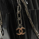 CHANEL Mademoiselle Chain Bag Patent leather Black Silver CC Auth bs29353-15