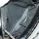 CHANEL Mademoiselle Chain Bag Patent leather Black Silver CC Auth bs29353-20