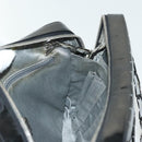 CHANEL Mademoiselle Chain Bag Patent leather Black Silver CC Auth bs29353-21