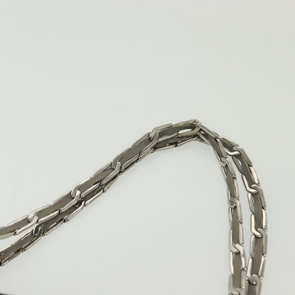 CHANEL Mademoiselle Chain Bag Patent leather Black Silver CC Auth bs29353