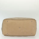 CHANEL Paris Biarritz Shoulder Bag Coated Canvas Beige Silver CC Auth bs29354-8