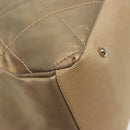 CHANEL Paris Biarritz Shoulder Bag Coated Canvas Beige Silver CC Auth bs29354-16