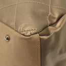 CHANEL Paris Biarritz Shoulder Bag Coated Canvas Beige Silver CC Auth bs29354-17