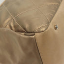 CHANEL Paris Biarritz Shoulder Bag Coated Canvas Beige Silver CC Auth bs29354-18