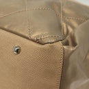 CHANEL Paris Biarritz Shoulder Bag Coated Canvas Beige Silver CC Auth bs29354-19