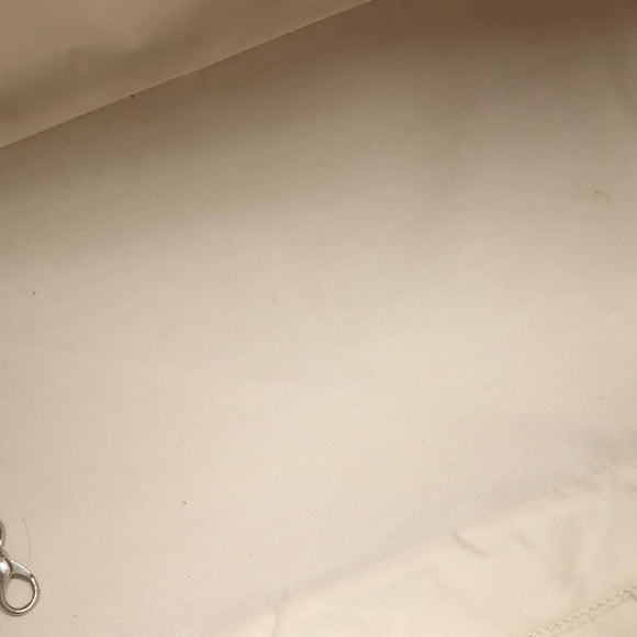 CHANEL Paris Biarritz Shoulder Bag Coated Canvas Beige Silver CC Auth bs29354