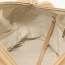 CHANEL Paris Biarritz Shoulder Bag Coated Canvas Beige Silver CC Auth bs29354-24