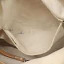 CHANEL Paris Biarritz Shoulder Bag Coated Canvas Beige Silver CC Auth bs29354-25