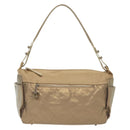 CHANEL Paris Biarritz Shoulder Bag Coated Canvas Beige Silver CC Auth bs29354-13