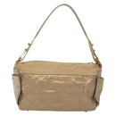CHANEL Paris Biarritz Shoulder Bag Coated Canvas Beige Silver CC Auth bs29354-2