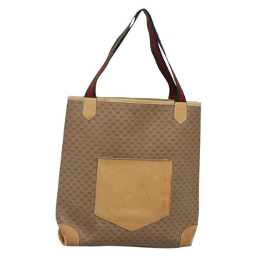 GUCCI Micro GG Supreme Web Sherry Line Bag PVC Beige 002 904 0222 Auth bs29355