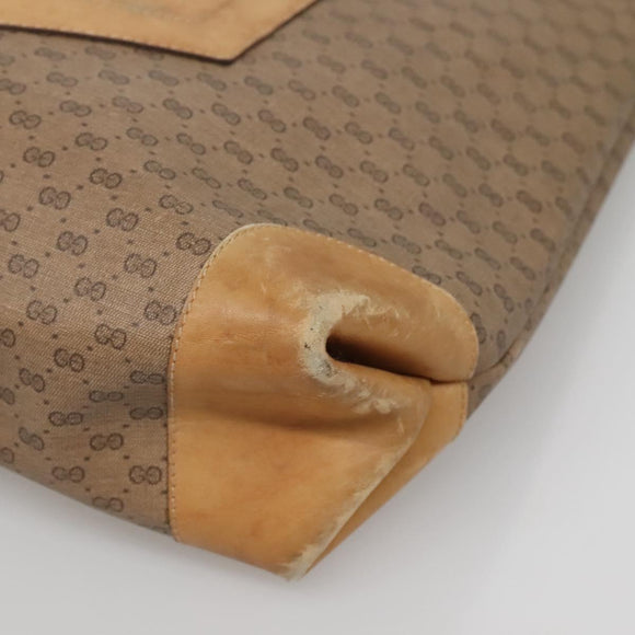 GUCCI Micro GG Supreme Web Sherry Line Bag PVC Beige 002 904 0222 Auth bs29355