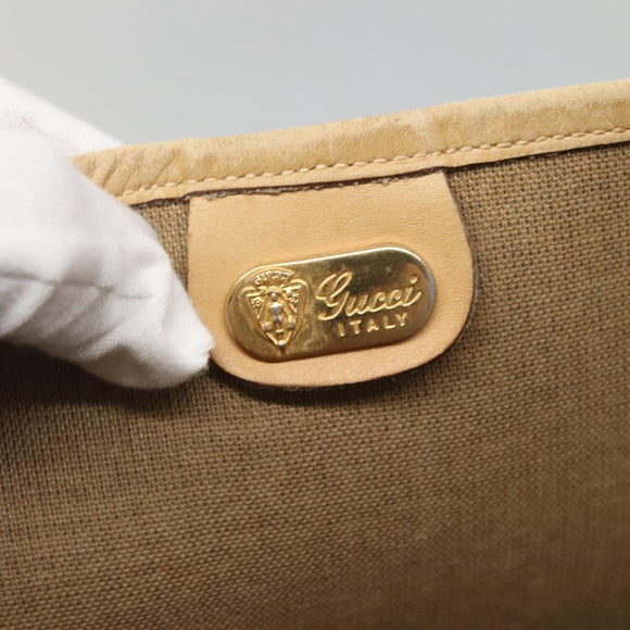 GUCCI Micro GG Supreme Web Sherry Line Bag PVC Beige 002 904 0222 Auth bs29355