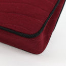 CHANEL Chain Shoulder Bag cotton Bordeaux Gold CC Auth bs29357V-13