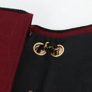 CHANEL Chain Shoulder Bag cotton Bordeaux Gold CC Auth bs29357V-17