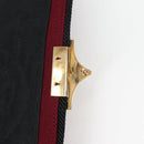 CHANEL Chain Shoulder Bag cotton Bordeaux Gold CC Auth bs29357V-18