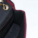 CHANEL Chain Shoulder Bag cotton Bordeaux Gold CC Auth bs29357V-21