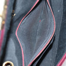 CHANEL Chain Shoulder Bag cotton Bordeaux Gold CC Auth bs29357V-24