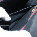 CHANEL Chain Shoulder Bag cotton Bordeaux Gold CC Auth bs29357V-25