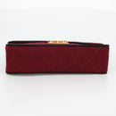 CHANEL Chain Shoulder Bag cotton Bordeaux Gold CC Auth bs29357V-9