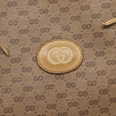 GUCCI Micro GG Supreme Tote Bag PVC Beige Gold Auth bs29359-14