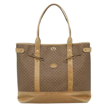 GUCCI Micro GG Supreme Tote Bag PVC Beige Gold Auth bs29359 - 0
