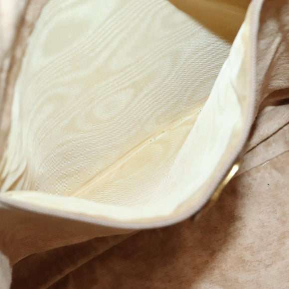 GUCCI Micro GG Supreme Tote Bag PVC Beige Gold Auth bs29359