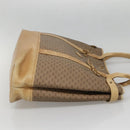 GUCCI Micro GG Supreme Tote Bag PVC Beige Gold Auth bs29359-5