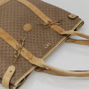 GUCCI Micro GG Supreme Tote Bag PVC Beige Gold Auth bs29359-6