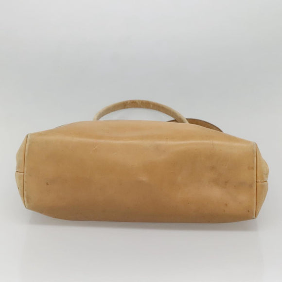 GUCCI Micro GG Supreme Tote Bag PVC Beige Gold Auth bs29359