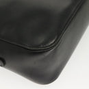 BURBERRY Hand Bag Leather nylon Black Beige Silver Auth bs29360-11