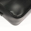 BURBERRY Hand Bag Leather nylon Black Beige Silver Auth bs29360-13