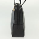 BURBERRY Hand Bag Leather nylon Black Beige Silver Auth bs29360-5