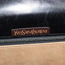 SAINT LAURENT Shoulder Bag Leather Black Gold Auth bs29361-17