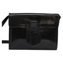 SAINT LAURENT Shoulder Bag Leather Black Gold Auth bs29361-13