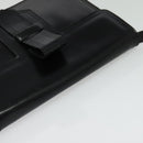 SAINT LAURENT Shoulder Bag Leather Black Gold Auth bs29361-6