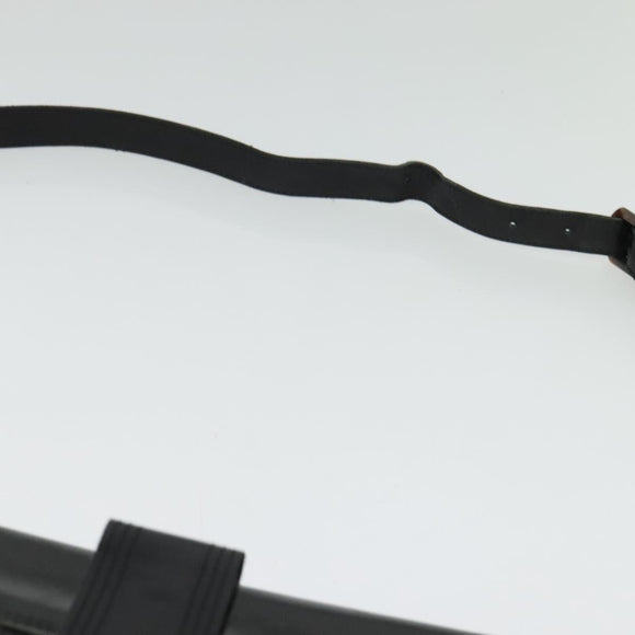 SAINT LAURENT Shoulder Bag Leather Black Gold Auth bs29361