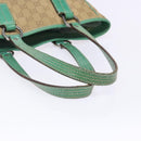 GUCCI GG Canvas Hand Bag Beige Green 113019 Auth bs29362-7