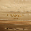CHANEL Matelasse Paris Only Double Flap Chain Bag Leather Beige CC Auth bs29364-24