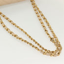 CHANEL Matelasse Paris Only Double Flap Chain Bag Leather Beige CC Auth bs29364-9