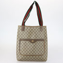 GUCCI GG Canvas Supreme Web Sherry Line Bag Leather PVC 6Set Beige Auth bs29365-22