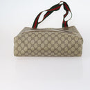 GUCCI GG Canvas Supreme Web Sherry Line Bag Leather PVC 6Set Beige Auth bs29365-25