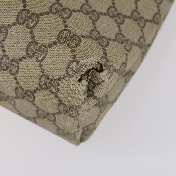 GUCCI GG Canvas Supreme Web Sherry Line Bag Leather PVC 6Set Beige Auth bs29365