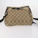 GUCCI GG Canvas Supreme Web Sherry Line Bag Leather PVC 6Set Beige Auth bs29365-32
