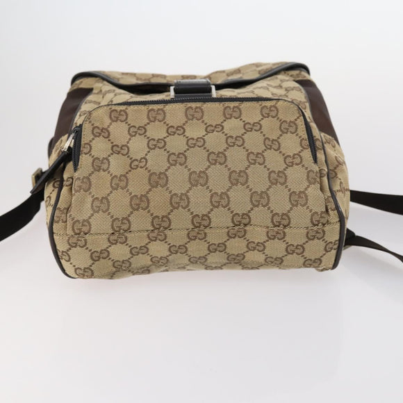 GUCCI GG Canvas Supreme Web Sherry Line Bag Leather PVC 6Set Beige Auth bs29365