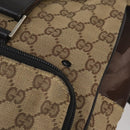 GUCCI GG Canvas Supreme Web Sherry Line Bag Leather PVC 6Set Beige Auth bs29365-33